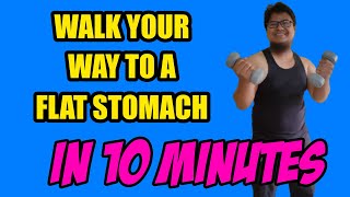 BEGINNERS FLAT STOMACH WORKOUT  10 Minutes No Jumping No Running Best for Obese weightloss [upl. by Uis]