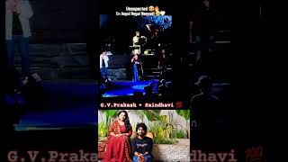 Piraithedum🤍 gvprakash Saindhavi new stageshow malesiya vibe newyear gift love dhanush [upl. by Irehj232]