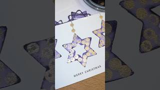 WeihnachtskartenInspiration Teil 7 mit Keksausstecher amp Wattestäbchen weihnachtskarte star card [upl. by Spence804]