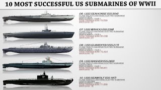 Top 10 Most Successful US Submarines of WWII [upl. by Edric]