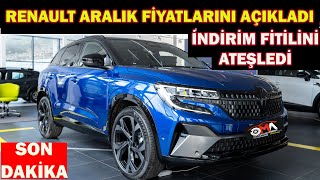 SON DAKİKARENAULT ARALIK FİYATLARINI AÇIKLADIİNDİRİM FİTİLİNİ ATEŞLEDİ [upl. by Doyle]