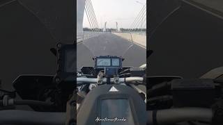 MT07 YAMAHA TAKING OVER TANZANITE BRIDGE tanzania bikerbabe [upl. by Bohaty]