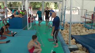 UEG MAG CAMP TIRRENIA 2019  RINGS swings and dismount [upl. by Nirro]