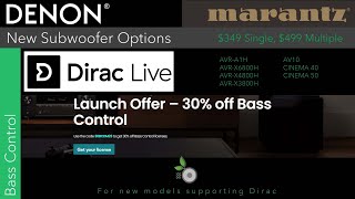 Denon Marantz  Dirac Live Bass Control Options Available Now [upl. by Silvestro]