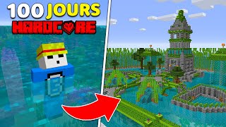 Jai survécu 100 jours dans UN MONDE OCEAN sur Minecraft Hardcore [upl. by Allcot]