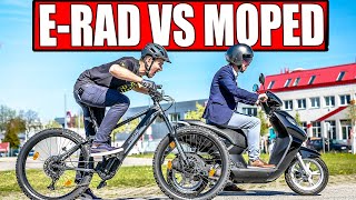 ELEKTROFAHRRAD VS 50ccm MOPED Was lohnt sich [upl. by Aibara]