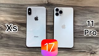 iPhone Xs vs iPhone 11 Pro  iOS 17 [upl. by Ahsiuq]