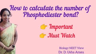 How to calculate phosphodiester bond  Easy tricks  NEET  Biology NEET View [upl. by Rugg]