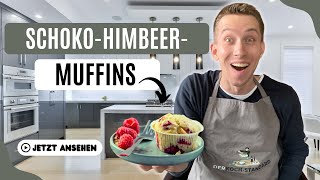 HimbeerSchokoMuffins Rezept 🍫😍 [upl. by Nalyak]