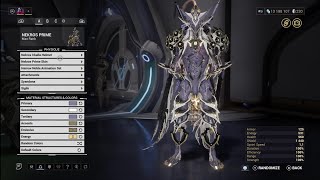 warframe 3 skins NEKROS PRIME fashion frame [upl. by Kapor]