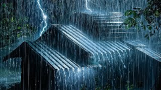 Lose Yourself in Rainy Night 🌧️ Powerful Thunder and Rain for Sleep Instantly amp Escape Stress [upl. by Aihsenek]