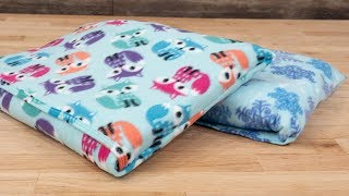 How to Sew a Fleece Quillow  Blanket  Pillow [upl. by Esidarap804]