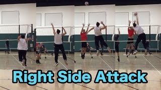 Right Side  Opposite Hitter Spiking TECHNIQUE  How to SPIKE a Volleyball Tutorial [upl. by Matejka]