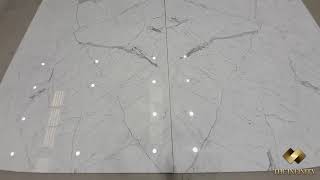 White Statuario marble  Satvario italian marble  The Infinity Marble [upl. by Ardiedak]