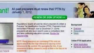 IRS Tax Pros How to Renew Your PTIN [upl. by Leterg]