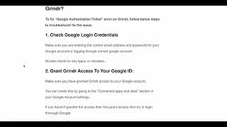 How To Fix “Google Authorization Failed” On Grindr [upl. by Salisbury255]