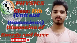 UNIT AND DIMENSION OF ENERGY AND FORCE 🖋️🖋️ BENZOLACADEMY [upl. by Hedvig]