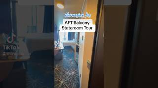 Room Tour of an Aft Balcony Stateroom on the NCL Joy aft cruise cruiseship oceanview ncl [upl. by Anauqat]