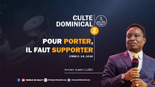 Culte dominical du 27102024  Ancien Justin LUBO  Pour porter Il faut supporter [upl. by Ecirtahs]