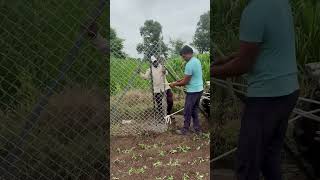 This is method of tightening Fencing Net farming agri [upl. by Guerin]