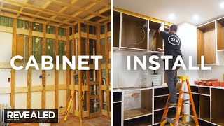 Inside look at how we install kitchen cabinets  Revealed [upl. by Eceinehs]