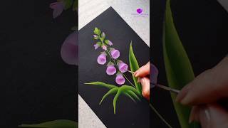 fox gloves onestroke acrylic painting artvideo artwork viralvideo wocol [upl. by Lleroj768]