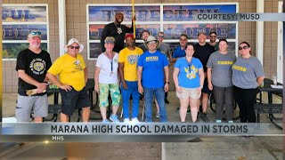 Classes at Marana High School were canceled as school staff came together to help repair damage from [upl. by Kassandra]