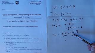 GK Mathe Abi Beispielklausur NRW 2025 Prüfungsteil A Wahlpflichtaufgaben Analysis [upl. by Lezley]