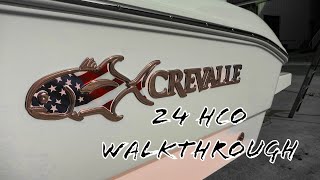 Walkthrough Crevalle 24 HCO with southfloridamarine9453 [upl. by Ahsikram]