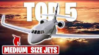 Top 5 Medium Size Private Jets 2022 Falcon 2000s Bombardier Challenger 350 [upl. by Annahtur513]