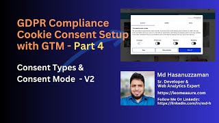 4 Cookie Consent Setup with Google Tag Manager  Part 4 [upl. by Saidee]