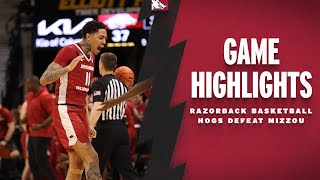 Highlights Arkansas Razorbacks Defeat Mizzou  RAZORBACK BASKETBALL [upl. by Kirsteni]