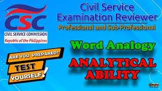 Civil Service Exam 2024  Word Analogy  Analytical csc cse2024 civilservicereviewer [upl. by Enaed682]