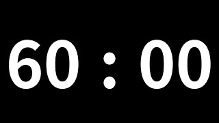 1시간 타이머｜1 Hour 타이머｜60minute 00second timer｜3600 second timer｜Countdown with Alarm [upl. by Oflunra801]