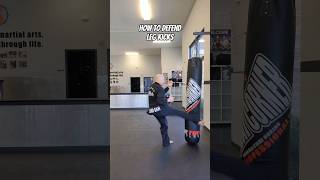 How to Defend Leg Kicks martialarts mma kickboxing muaythai Taekwondo karate shorts [upl. by Eltsirc]