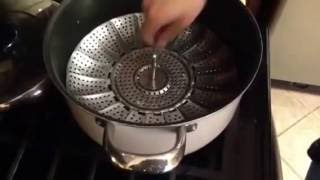 How to use a steaming basket [upl. by Ennagrom]