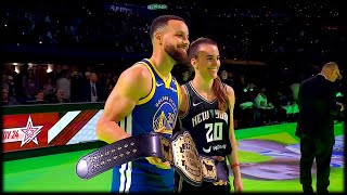 Stephen Curry vs Sabrina Ionescu 3Point Contest  2024 NBA AllStar Saturday Night [upl. by Angil104]