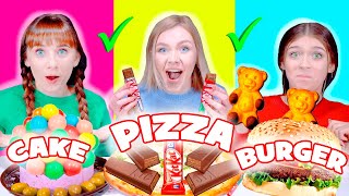 ASMR Decoration Challenge Pizza VS Cake VS Burger Eating Sounds [upl. by Haimrej]