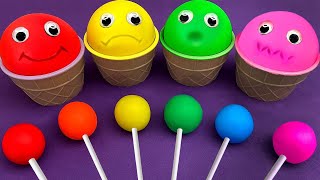 Oddly Satisfying Video l How To Make 6 Jars Fruit Slime into Glitter Lollipop Candy amp Cutting ASMR [upl. by Liza]