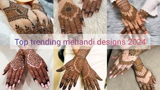 Latest back hand mehandi designs for karwa chauth  unique mehandi design collection ✨ [upl. by Lukash493]