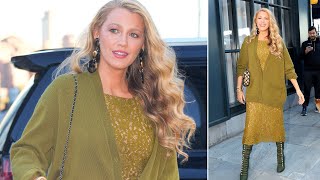 Blake Lively Dazzles in Stunning Green Lace at the Betty Booze Event in NYC [upl. by Edlyn]