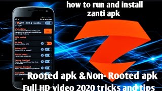 How to install and run ZANTI apk  Rooted apk amp Non  Rooted apk tips and tricks Full Video HD [upl. by Cimbura]