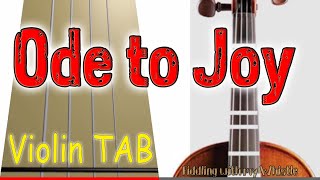 Ode to Joy  Violin  Play Along Tab Tutorial [upl. by Mcclees]