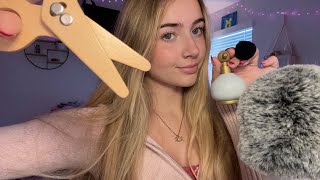 ASMR Fast Wooden Haircut and Makeup Salon Roleplay✂️💄 [upl. by Ahsym]