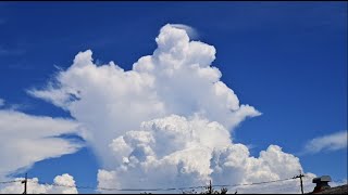 Majestic Cumulonimbus Clouds with Veil and Pileus Clouds【積乱雲が次々と発達！】sky clouds [upl. by Studley]