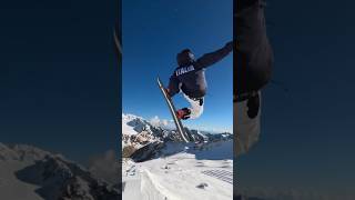 Stubai Austria 🔥 snowboarding snowboard wintersports jump flip winter [upl. by Anisor146]