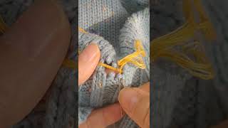 How to Perfectly Fix Holes in Knitted Sweaters Without a traces [upl. by Bergeman899]