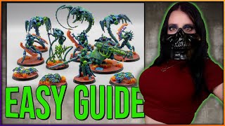 Glowing Necron Painting Tutorial  Drybrush Technique  1 Day Warhammer 40k Detachment  Color Guide [upl. by River928]