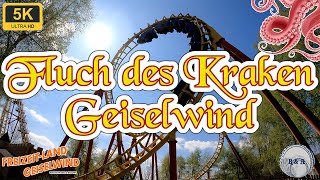 Fluch des Kraken onrideoffride POV FreizeitLand Geiselwind 5K 60 fps [upl. by Annayek314]