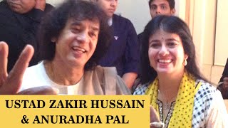 Ustad Zakir Hussain presenting Anuradha Pal  Tabla Jugalbandi  Punjab Gharana Kaida [upl. by Kan]